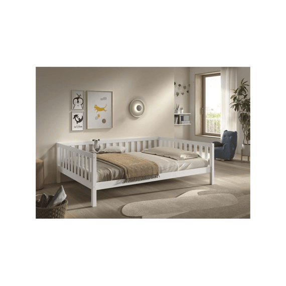 Vipack Dallas Bedbank 140x200 Wit (incl.lattenbodem)