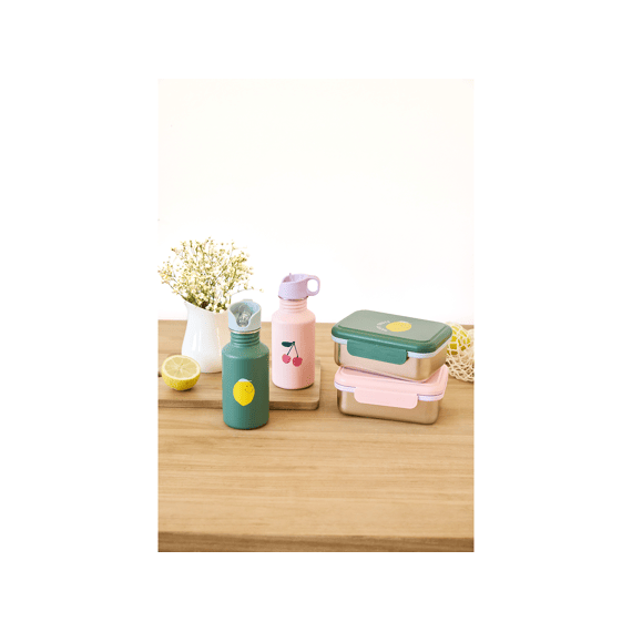 Lassig Lunchbox Stainless Steel Happy Fruits Lemon