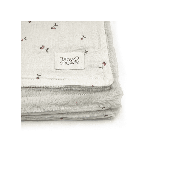 Babyshower Deken Wieg Fleece 66x80 Cherries