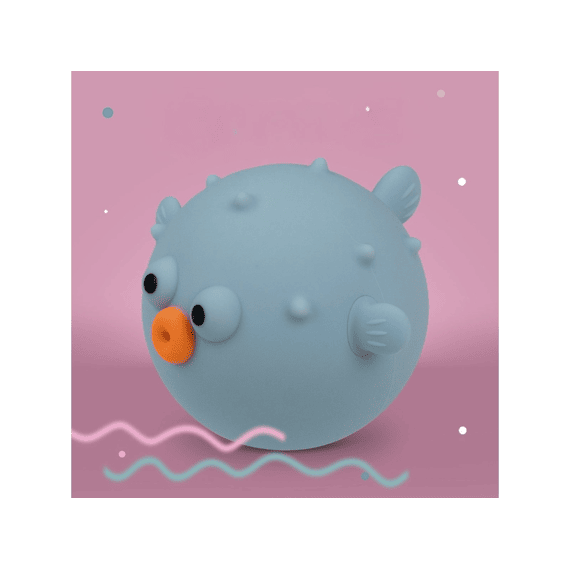 Marys Led Lamp Blow Fish Blue