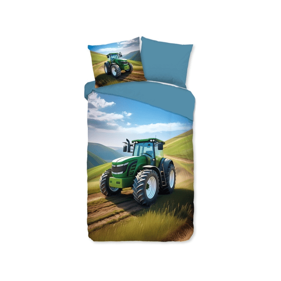 Good Morning Dekbedovertrek Kids 140x220 + 1 60x70cm Aart Groen