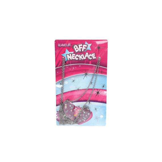 Glamour Bff Vriendschapsketting Hart 2-delig Roze