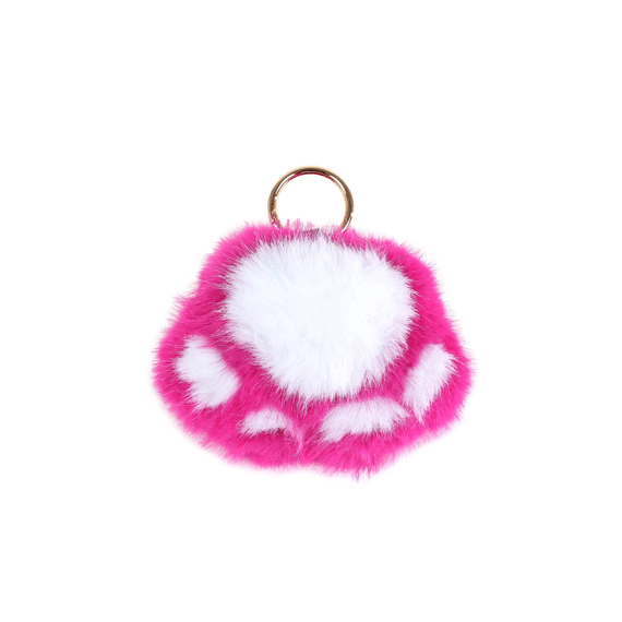 Glamour Fluffy Sleutelhanger Kattenpootje 9cm Assortiment