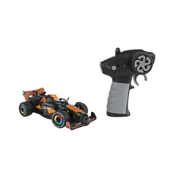 R/c Roadstar Formula Race Auto Zwart/oranje Met Licht 13.5cm 2.4ghz