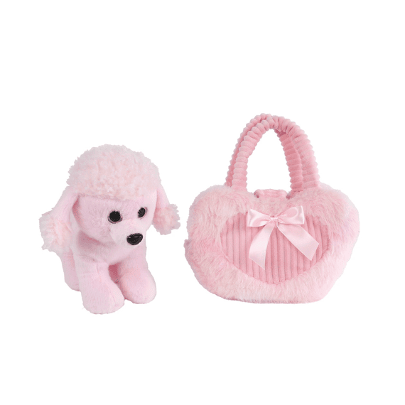 Take Me Home Pluche Poedel In Tas Roze
