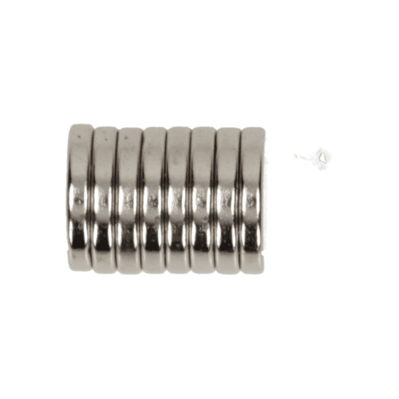 Mack Schijfmagneten Neodymium 12mm*2mm (n35) - Zilver 8st