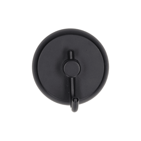 Mack Zuignaphaak Inox Enkele Haak - Zwart 1st