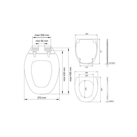 Tiger Logston Toiletbril Met Deksel Mdf Zwart