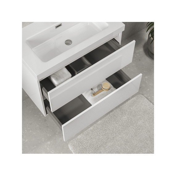 Tiger Condo Wastafelonderkast 80 Cm Hoogglans Wit