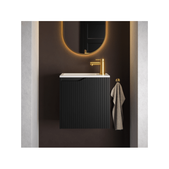 Tiger Nook Mini Wastafelonderkast 49 Cm Mat Zwart