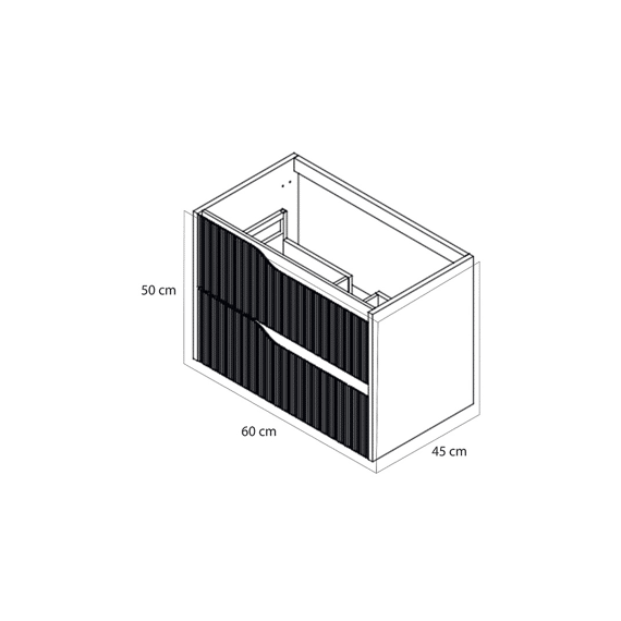 Tiger Nook Wastafelonderkast 60 Cm Mat Wit