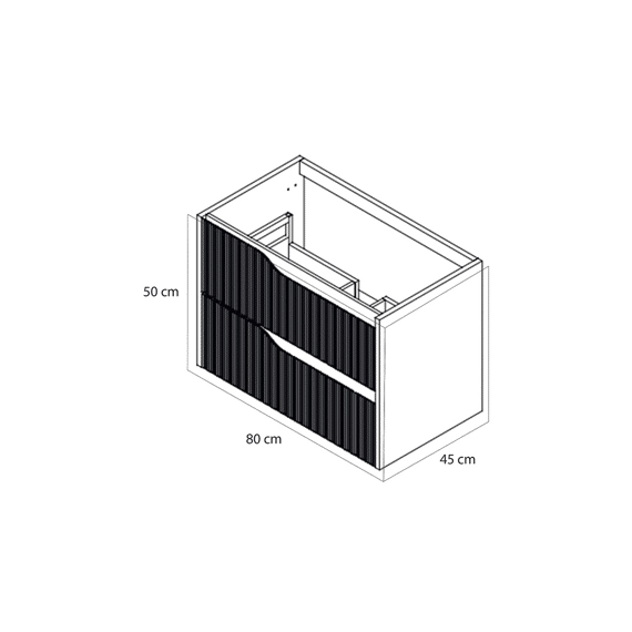 Tiger Nook Wastafelonderkast 80 Cm Mat Groen