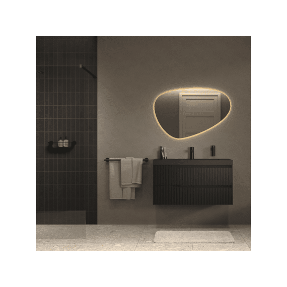 Tiger Nook Wastafelonderkast 100 Cm Mat Zwart