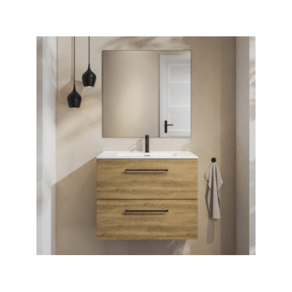 Tiger Reef Badkamermeubelset 80 Cm Donker Eiken