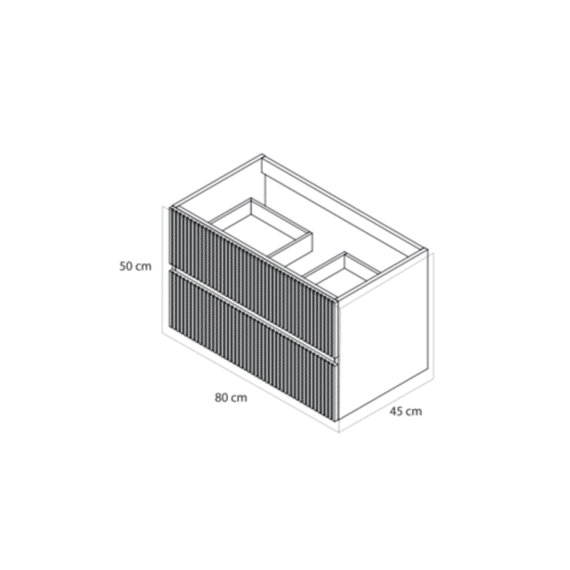 Tiger Voya Wastafelonderkast 80 Cm Walnoot