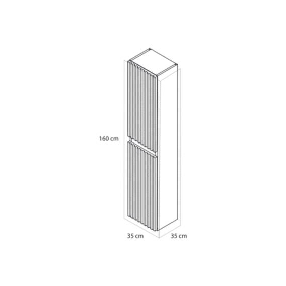 Tiger Voya Hoge Kolomkast 160 Cm Walnoot