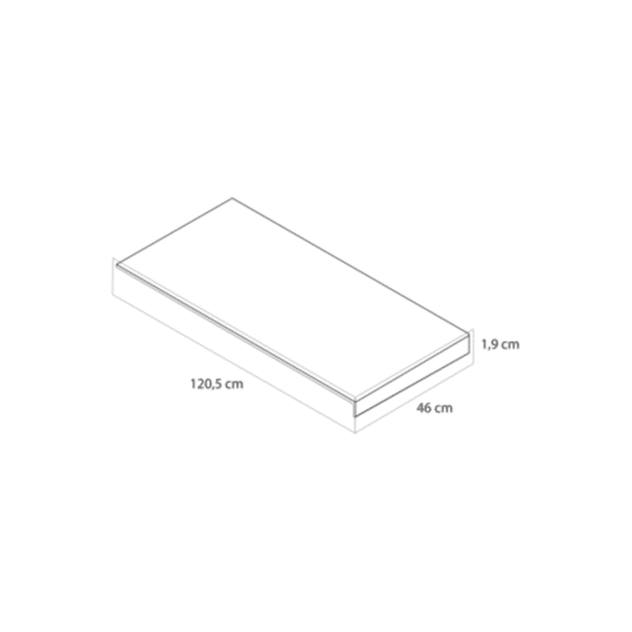 Tiger Nook Wasblad 120 Cm Mat Wit