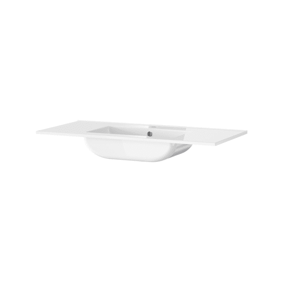 Tiger T-line Oval Inbouwwastafel 100 Cm Glanzend Wit