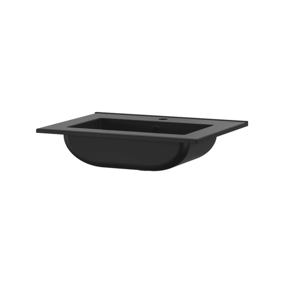 Tiger T-line Quadro Inbouwwastafel 60 Cm Mat Zwart