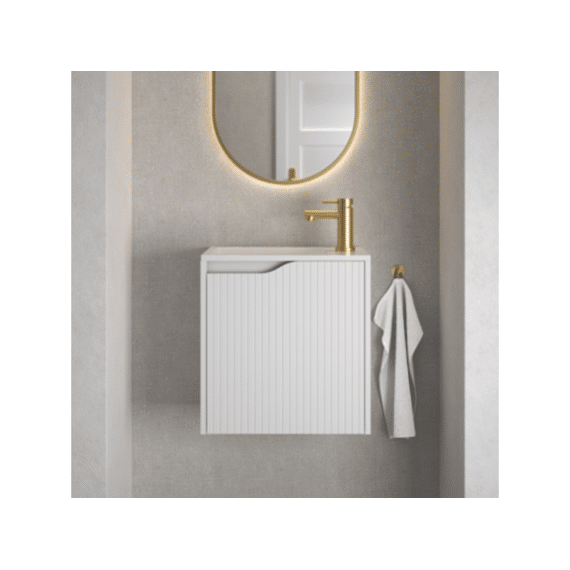 Tiger Nook Mini Wastafel 50 Cm Glanzend Wit