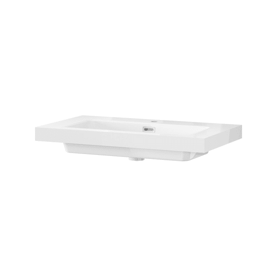 Tiger T-line Quadro Opbouwwastafel 80 Cm Glanzend Wit