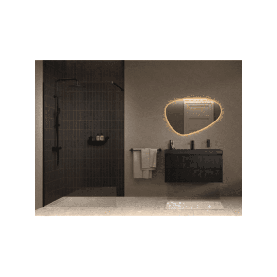 Tiger T-line Quadro Opbouwwastafel 80 Cm Mat Zwart