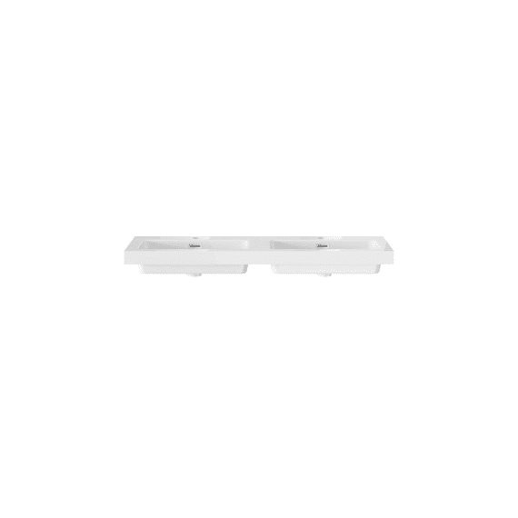 Tiger T-line Quadro Opbouwwastafel 120 Cm Glanzend Wit