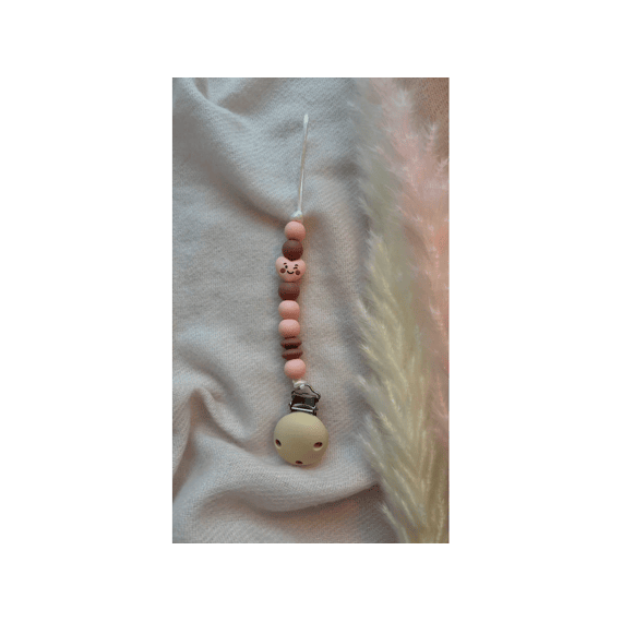 Chewies And More Fopspeenketting Newborn Sweat Heart Pink