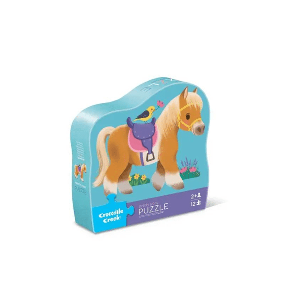 Crocodile Creek Shaped Box Puzzel 12st Pony