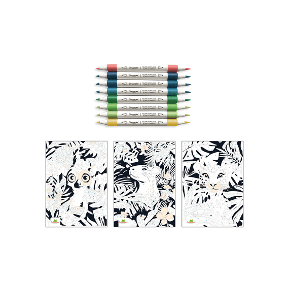 Sycomore Artissimo Kleuren Op Nummer Acrylstiften Jungle