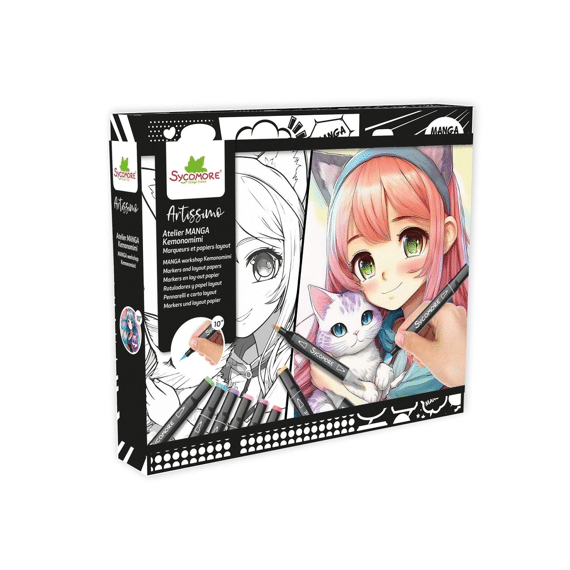 Sycomore Artissimo Manga Atelier Kemonomimi Markers En Lay-out Papier