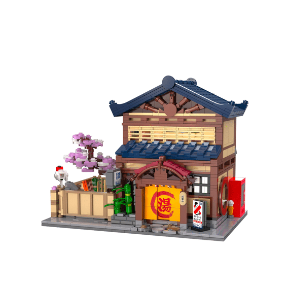 Cada Building Series Bouwset 1249 Stuks Japans Badhuis