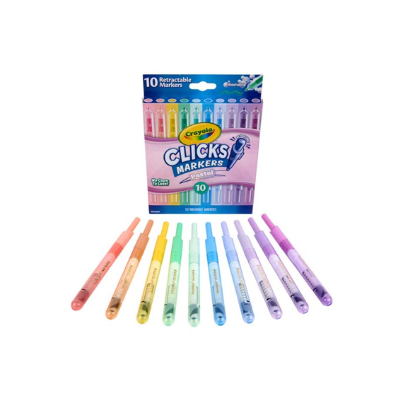 Crayola Clicks Inklikbare Stiften Pastel 10 Stuks