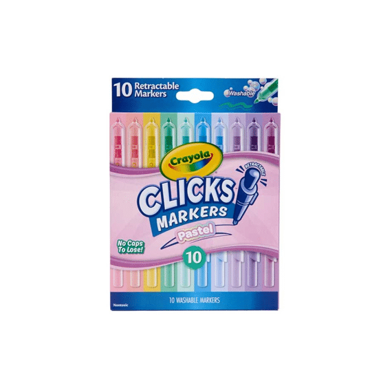 Crayola Clicks Inklikbare Stiften Pastel 10 Stuks