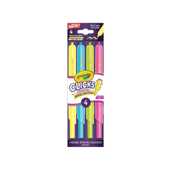 Crayola Clicks Inklikbare Markeerstiften 4 Stuks
