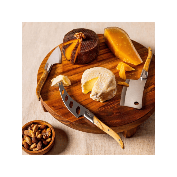 Bowls & Dishes Moments Kaasmessenset 3-delig Olijfhout Zachte/medium/harde Kazen