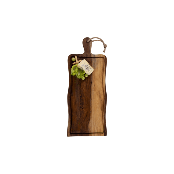 Bowls & Dishes Pure Rose Wood Serveerplank Met Sapgoot 59x 18cm