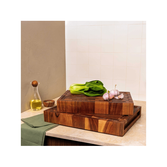 Bowls & Dishes Hakblok Met Sapgoot 39x29cm