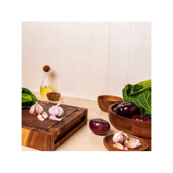 Bowls & Dishes Hakblok Met Sapgoot 39x29cm