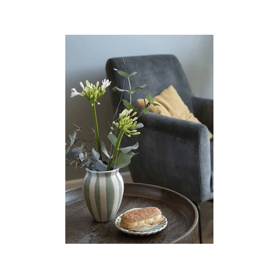Dishes & Deco Anemone Vaas 12,5x17,2cm Olijfgroen