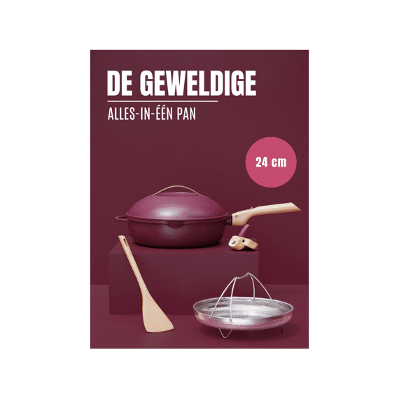 Cookut The Fabulous 8-in-1 Pan 24cm - Ruby