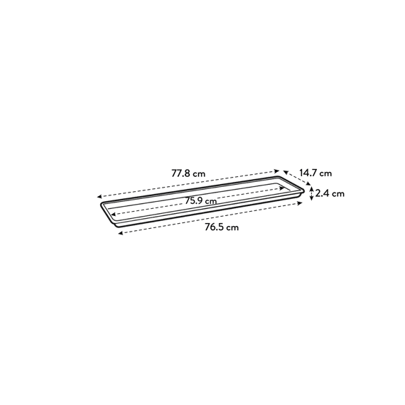 Elho Green Basics Balkonbak Schotel 80cm Blad Groen