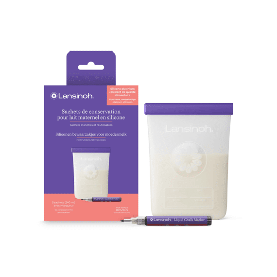 Lansinoh Silicone Bewaarzakjes Voor Moedermelk 5 Stuks