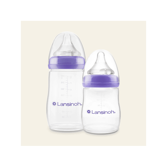 Lansinoh Starter-set Drinkflessen Natural Wave Speen 60ml + 160ml
