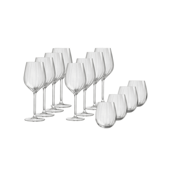Royal Leerdam Plissé Wijnglazenset 12-delig