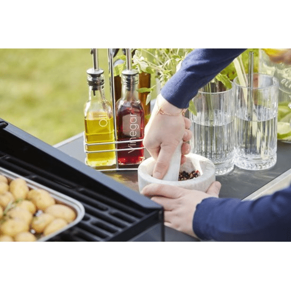 Point-virgule Vijzel & Stamper Uit Gepolijst Marmer Wit Ø 12cm