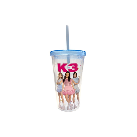 K3 Drinkbeker Met Rietje Confetti