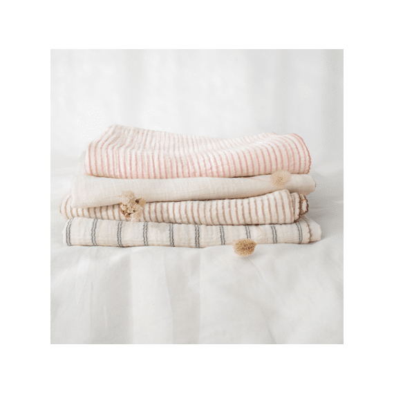 Bemini Deken Wieg 80x100 Tetra Tinny Ecru