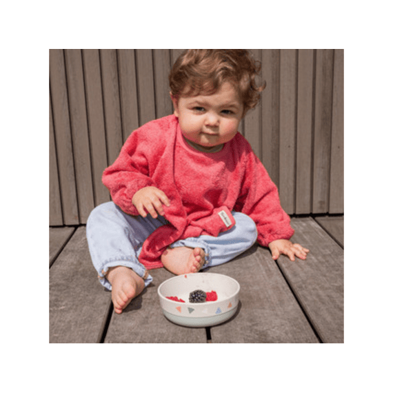 Timboo Slabbetje met Lange Mouwen Raspberry Rose