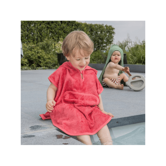 Timboo Poncho V-hals Raspberry Rose